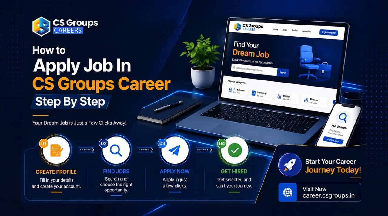 A candidate completing their CS Groups profile before applying